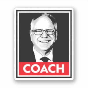 Tim Walz COACH Klistermärken