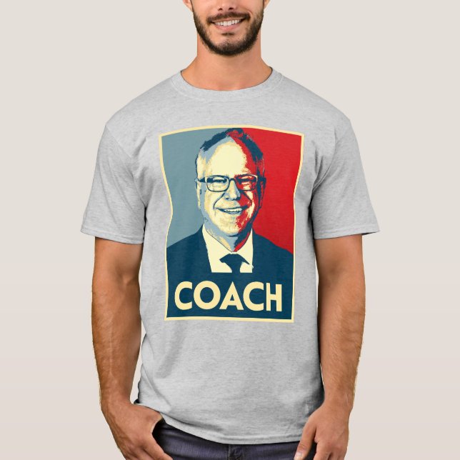 Tim Walz COACH T Shirt (Framsida)