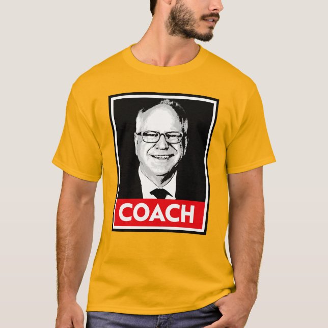 Tim Walz COACH T Shirt (Framsida)