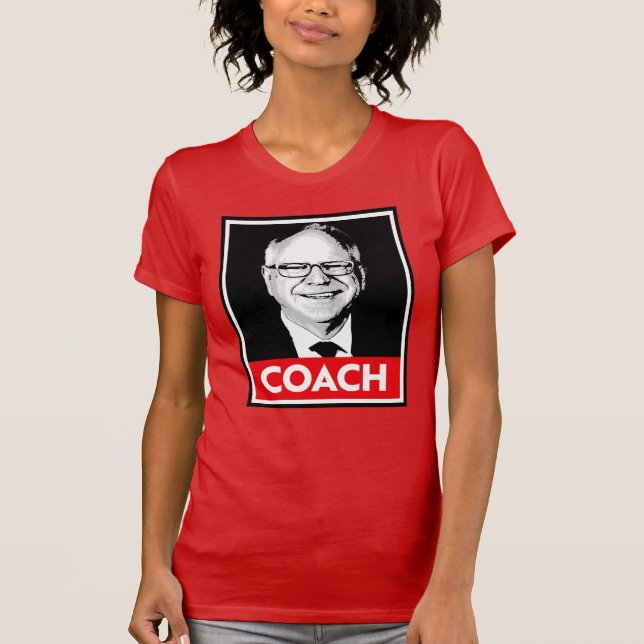 Tim Walz COACH T Shirt (Framsida)