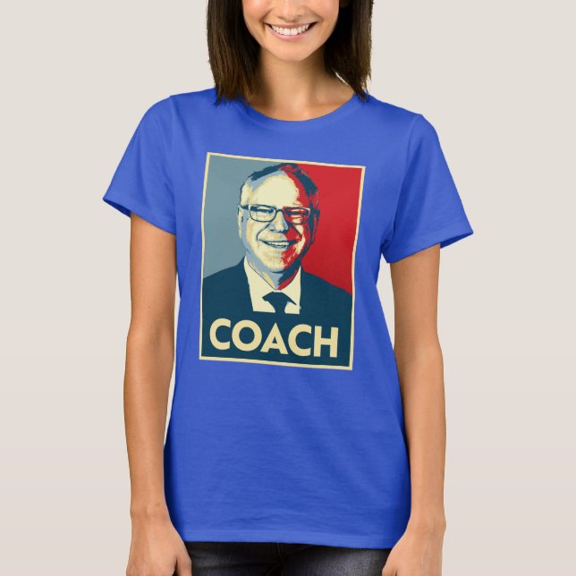 Tim Walz COACH T Shirt (Framsida)