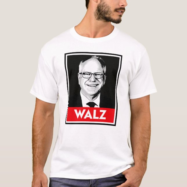 Tim Walz Fläkt Klubb T Shirt (Framsida)