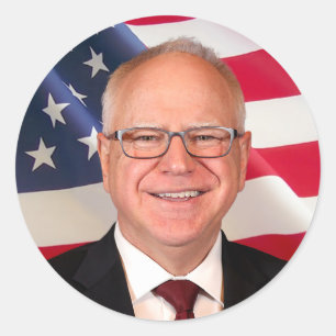 Tim Walz för Amerika Runt Klistermärke
