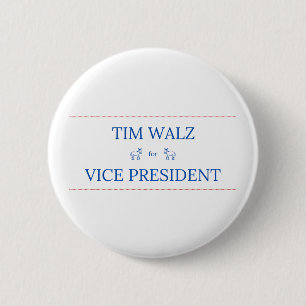 Tim Walz för Vice President Button Knapp