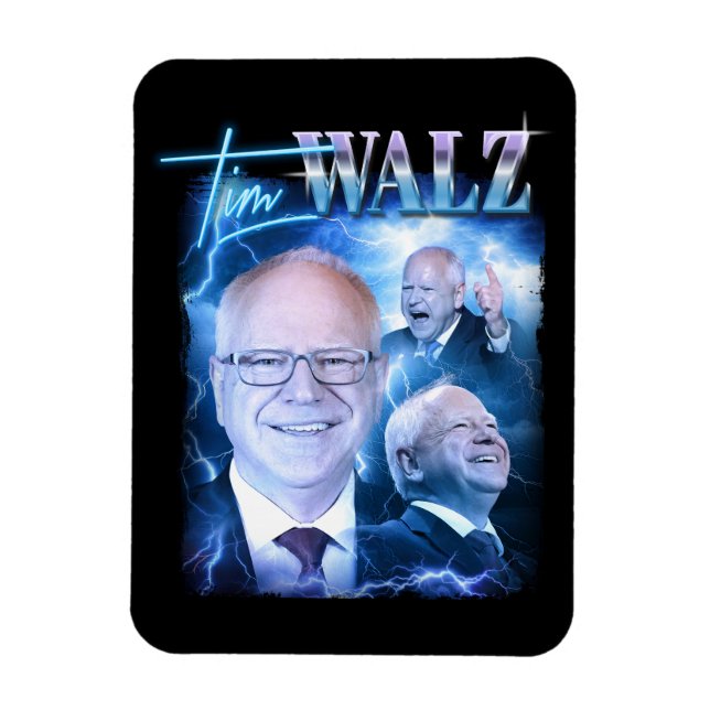 Tim Walz Retro 90s Magnet (Vertikal)