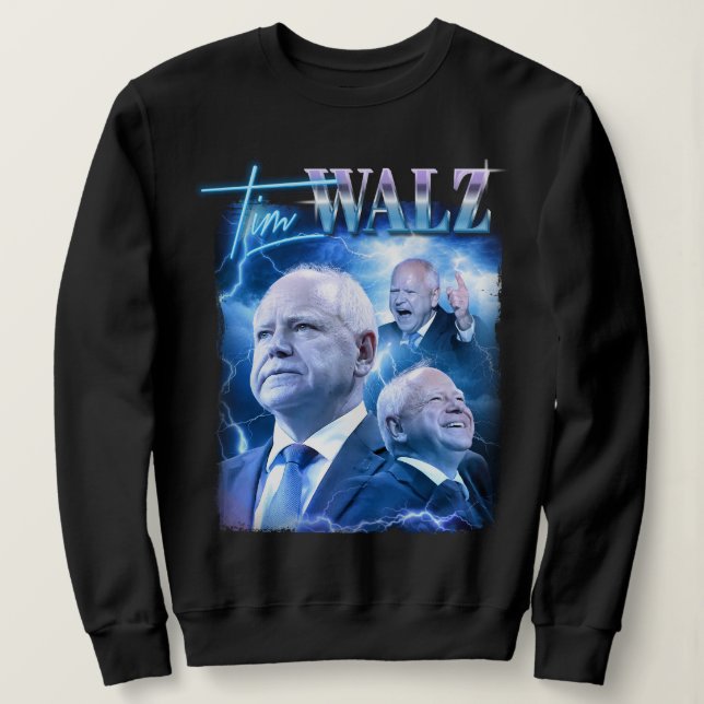 Tim Walz Retro 90s Stil T Shirt (Design framsida)