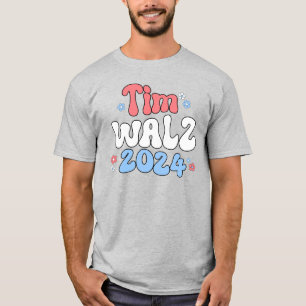 Tim Walz Retro Hippie Stil T Shirt