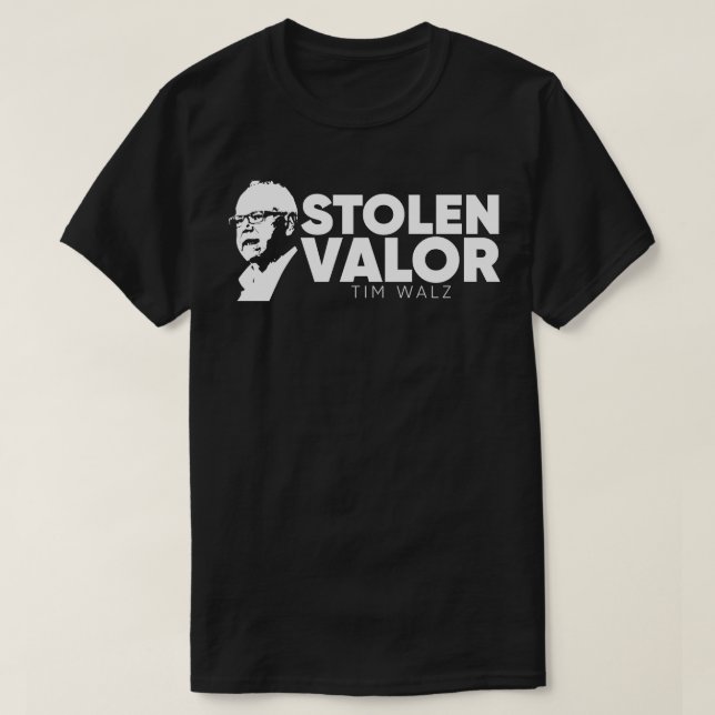 Tim Walz Stolen Valor 1 T Shirt (Design framsida)