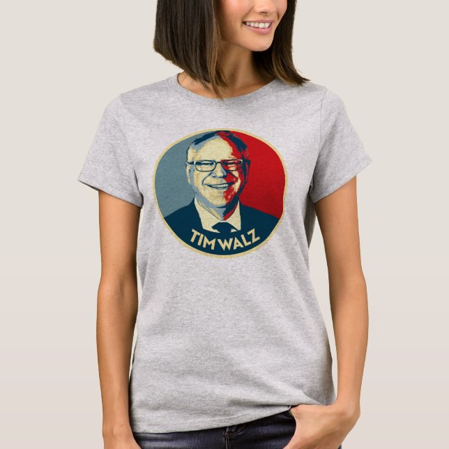 Tim Walz T Shirt (Framsida)
