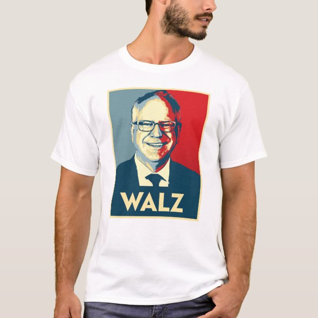 Tim Walz T Shirt (Framsida)