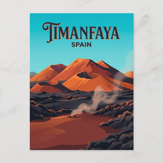 Timanfaya nationalpark Spanien Vykort (Framsida)