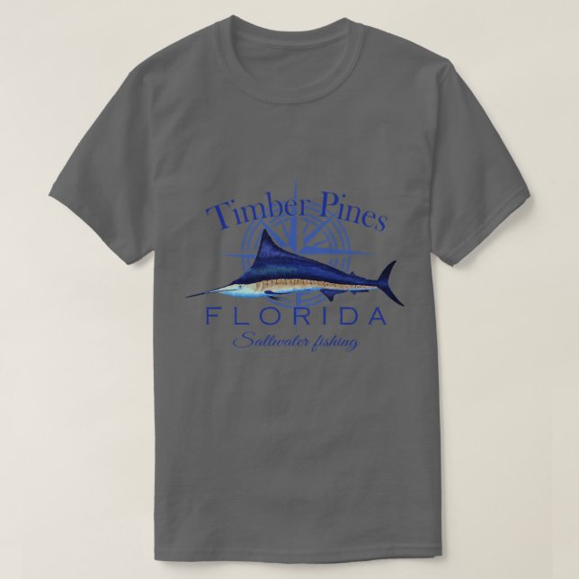 Timber Gräs Florida Sailfish Billfish Saltwater F T Shirt (Design framsida)