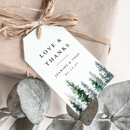 Timber Grove Bröllop Tack Favor Presentetikett