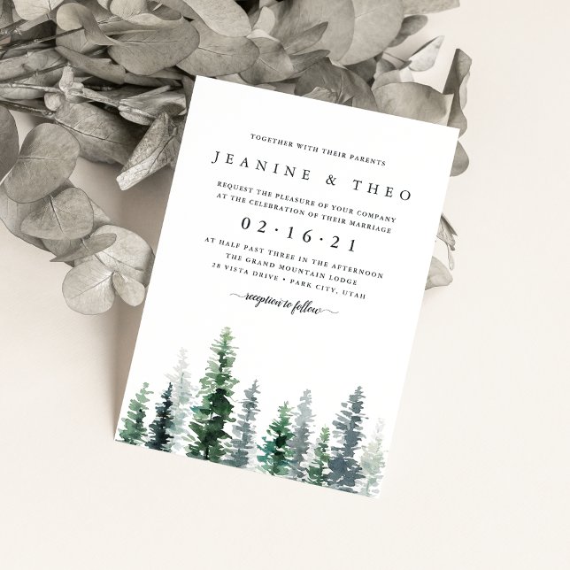 Timber Grove | Bröllopsinbjudan Inbjudningar (Skapare uppladdad)