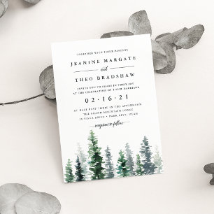 Timber Grove Wedding Invitation Inbjudningar