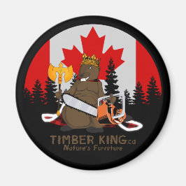 Timber Kung log och stenmöbler Magnet