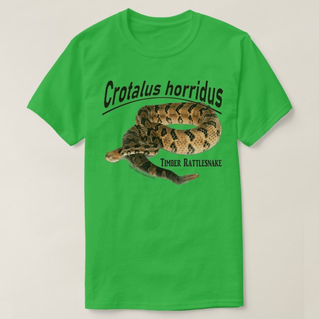 Timber Rattlesnake Crotalus fasdus T Shirt (Design framsida)
