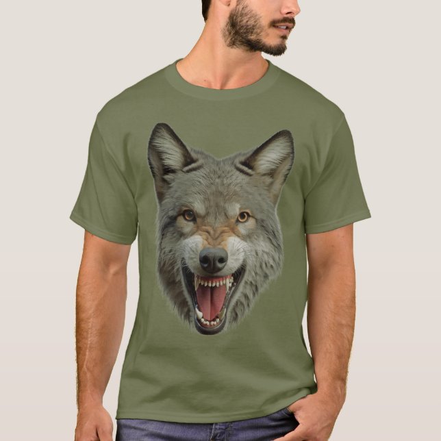 Timber Varg Large Ansikte T Shirt (Framsida)