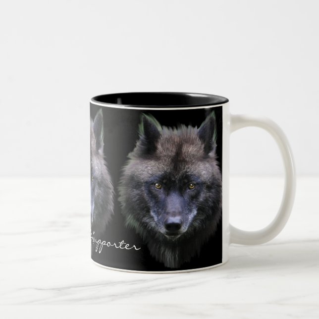 TIMBER VARG SUPPORTER Wildlife Gift Mugg (Höger)