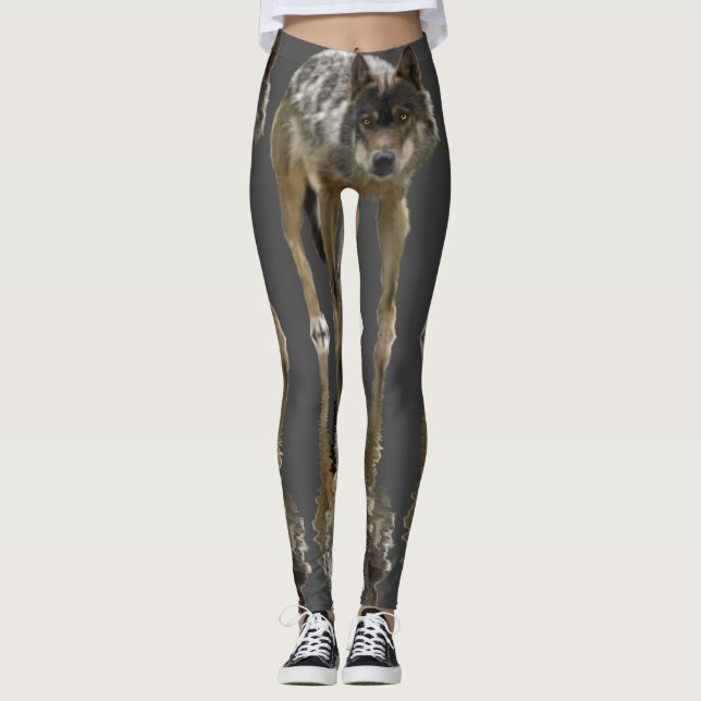 Timber Varg Wildlife-design Leggings (Framsida)
