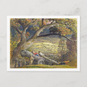 Timber Wain, c.1833-34 (w/c och gouache på papper Vykort