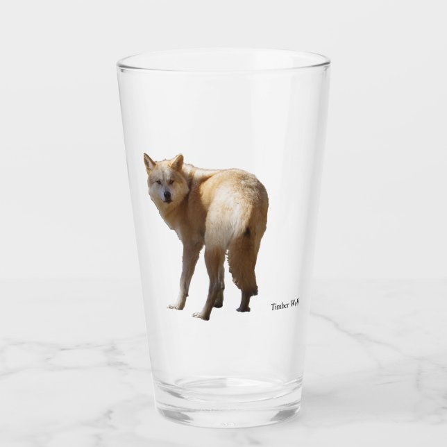 Timber Wolf glass Glaskopp (Framsida)