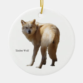Timber Wolf-ornament Julgransprydnad Keramik
