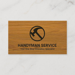 Timber Wood Engraved Your Name Logotyp Carpenter Visitkort