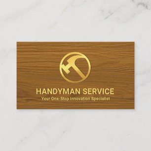 Timber Wood Engraved Your Name Logotyp Carpenter Visitkort