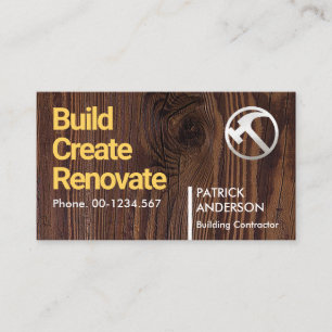 Timber Wood Grain Struktur Handyman Carpenter Visitkort