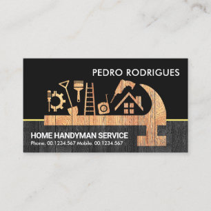 Timber Wood Lagrar Handyman Verktyg Visitkort