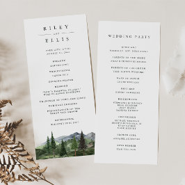 Timberline | Rustic Mountain Forest Bröllop Program