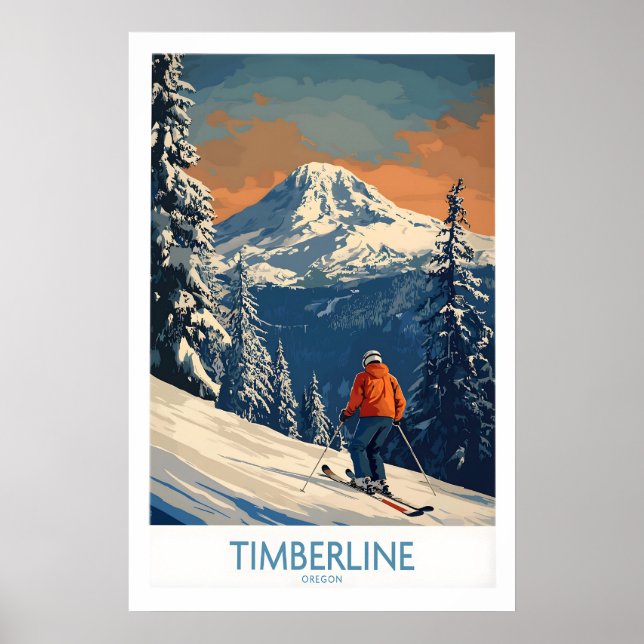 Timberline Ski Print - Oregon 1 Poster (Framsidan)