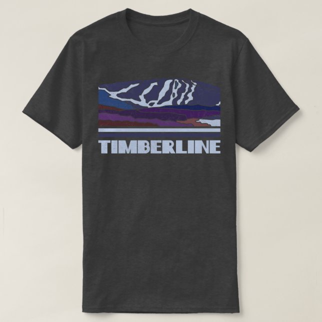 Timberline Ski Resort Alpine Skiing Mountains Wint T Shirt (Design framsida)