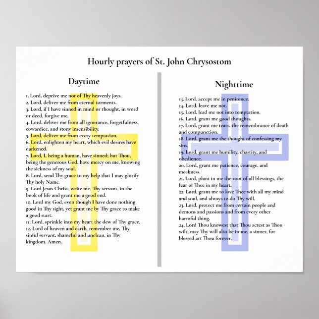 Timböner från St. John Chrysostom Poster (Framsidan)