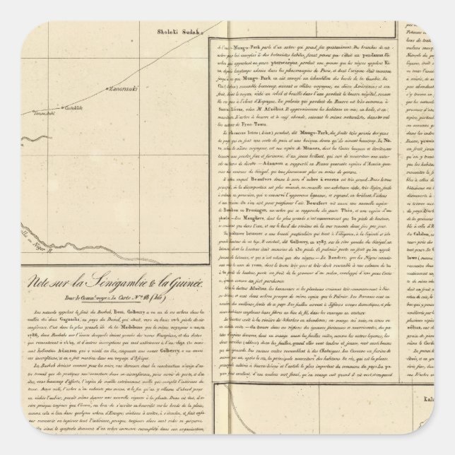 Timbuktu afrika fyrkantigt klistermärke (Framsida)