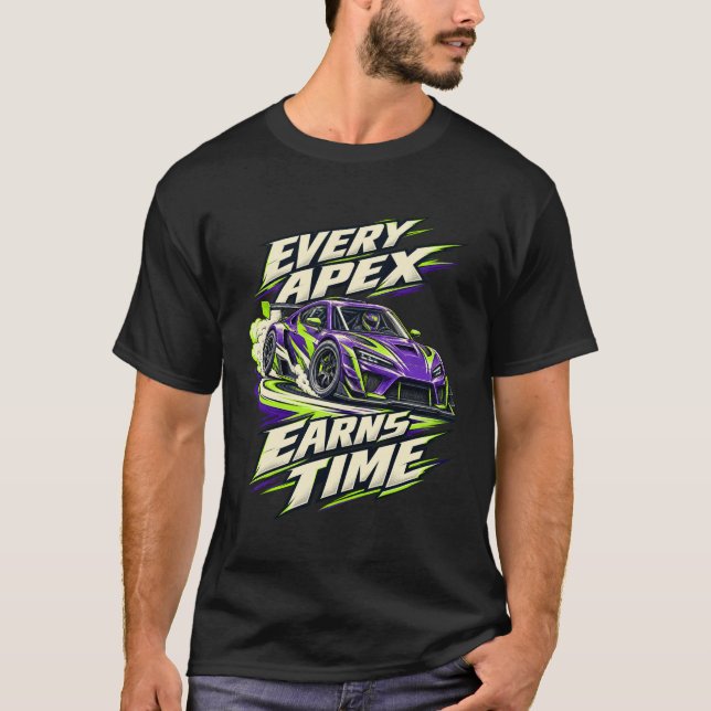 Time Attack Varje Apex Tjänar Tid T Shirt (Framsida)