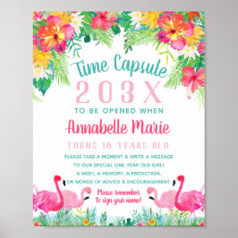 Time Capsule First Birthday-tecken Poster