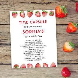 Time Capsule Jordgubb 1-årsdag Poster