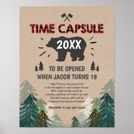 Time Capsule Lumberjack Träd Vild en Poster