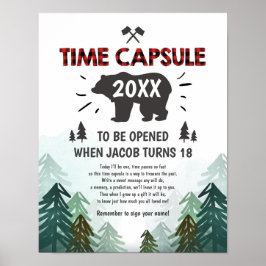 Time Capsule Lumberjack Träd Vild en Poster