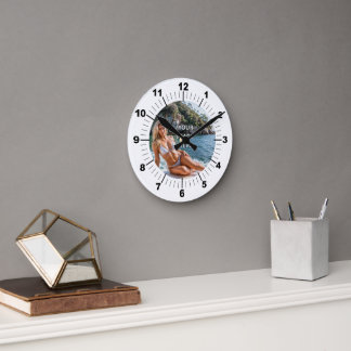 TIME! ⏰ Custom Wall Clock – Add Your Design Rund Klocka