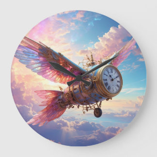Time Flies Coffee Mugg Stor Klocka