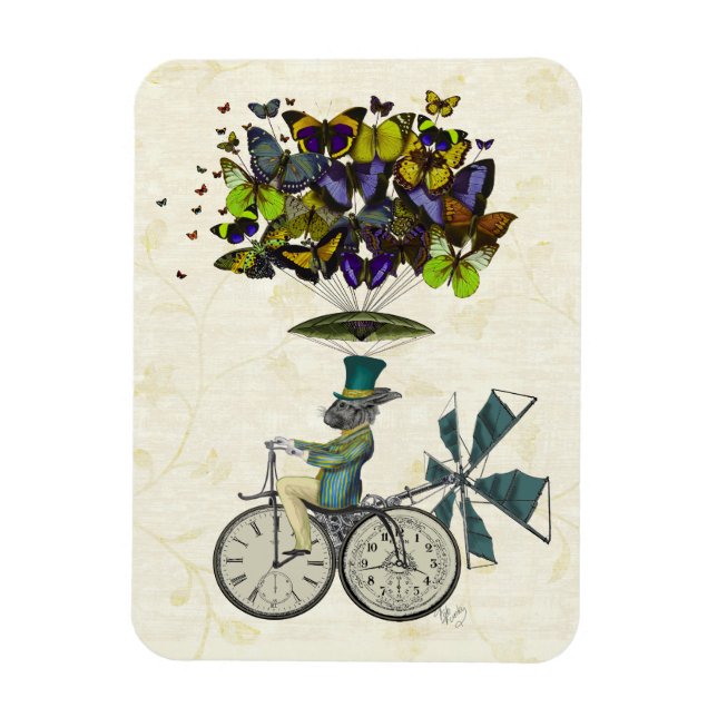 Time Flies Rabbit 3 Magnet (Vertikal)