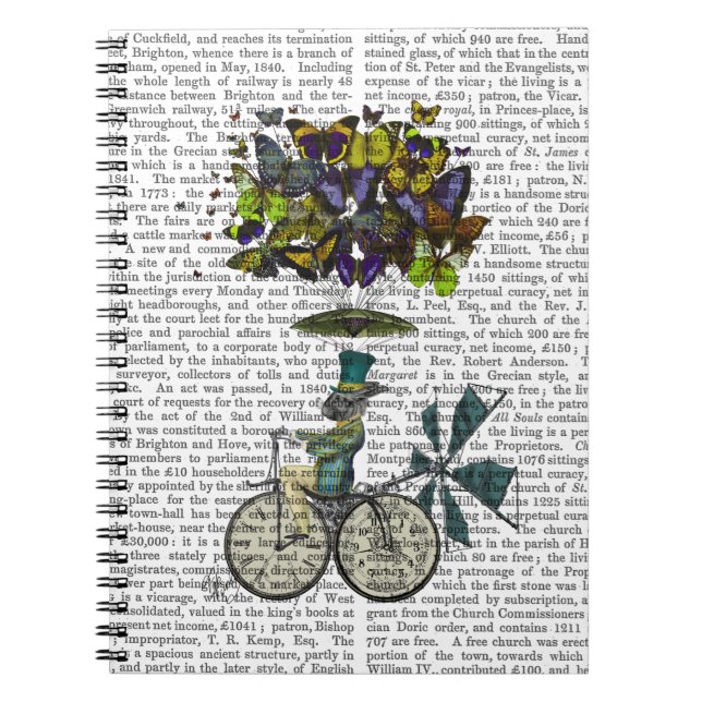 Time Flies Rabbit Anteckningsbok Med Spiral (Framsidan)