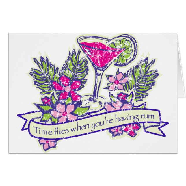 Time flugor hälsningskort (Framsidan Horizontal)