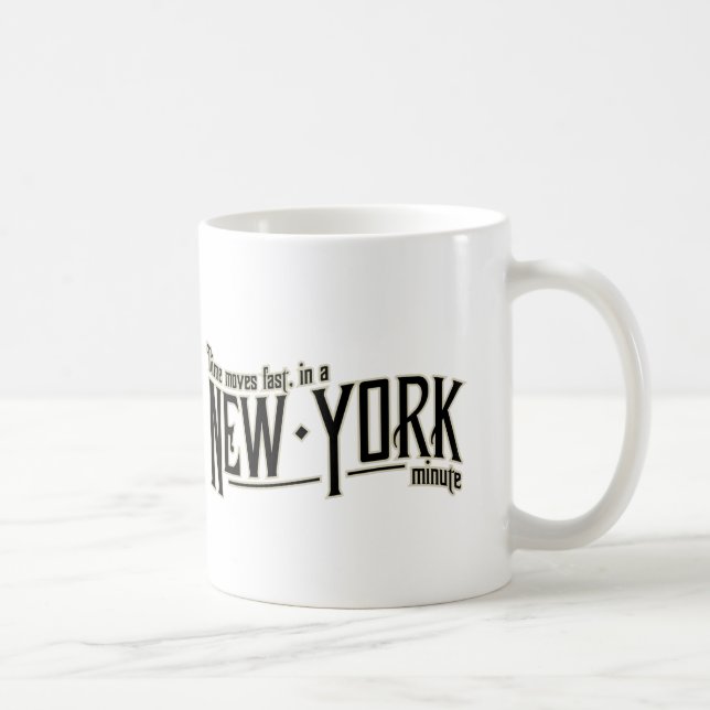 Time flyttningar fastar i minimala New York Kaffemugg (Höger)