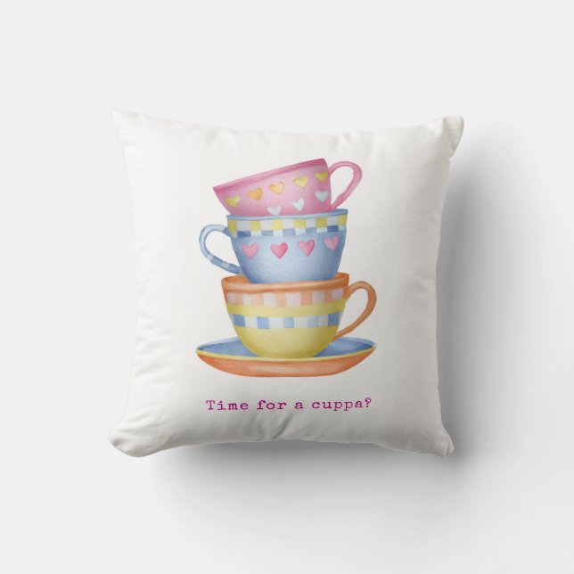 Time for a cuppa cushion kudde (Framsida)
