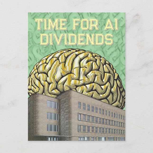 Time For AI Dividends Vykort (Framsida)