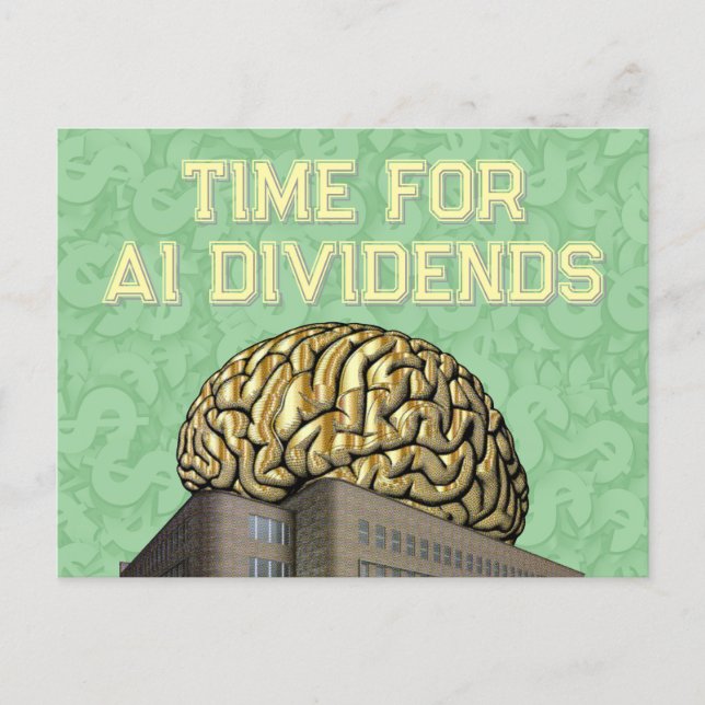 Time For AI Dividends Vykort (Framsida)